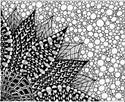 Coloriage labyrinthe fleurs zen dessin
