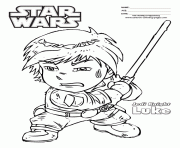 star wars luke dessin à colorier