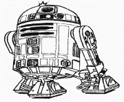 Coloriage droid de star wars marche dessin
