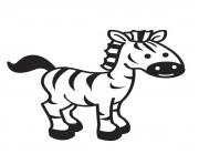 Coloriage zebre savane dessin