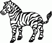 Coloriage bebe zebre animaux dessin