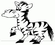 Coloriage zebre un mammifere herbivore ressemblant au cheval dessin
