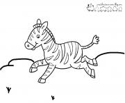 zebre maternelle facile dessin à colorier