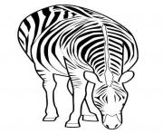 Coloriage zebres sans rayures sauvages en plein nature dessin
