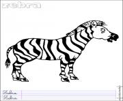 Coloriage zebre 1 dessin