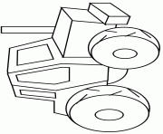 tracteur simple enfant dessin à colorier