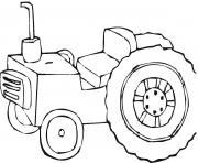 tracteur 3 dessin à colorier