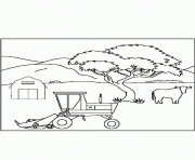 Coloriage tracteur magique dessin