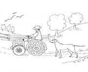 Coloriage tracteur soleil nuage dessin