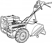 Coloriage tracteur et remorque dessin