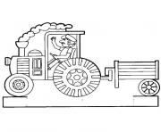 Coloriage tracteur de ferme dessin
