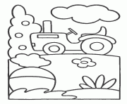 Coloriage tracteur 3 dessin