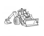 Coloriage tracteur tom cartoon dessin