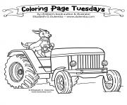 tracteur 129 dessin à colorier