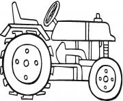 Coloriage tracteur avec charrue dessin