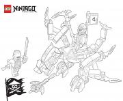 Coloriage ninjago lego dragon contre bucko dessin