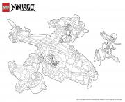 ninjago lego avion de chasse dessin à colorier