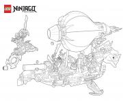 ninjago vs ennemis en bateau dessin à colorier