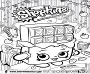 Coloriage saison 7 Shopkins 7 Party Gift dessin