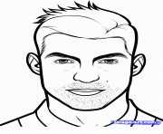 Coloriage alexis sanchez foot football dessin