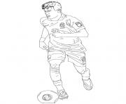 neymar joueur de foot barcelone dessin à colorier