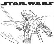 dark vador star wars dessin à colorier
