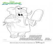 jerry le vendeur de glace de zootopie dessin à colorier