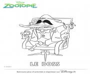 Coloriage zootopie monsieur le maire a la tribune dessin