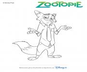 Coloriage zootopie dessin 15 dessin