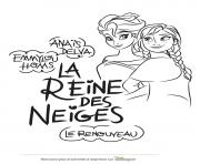 soeurs elsa anna reine des neiges disney dessin à colorier