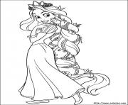 Coloriage la tour de raiponce princesse dessin