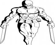 Coloriage deadpool ne rigole pas dessin