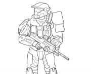 halo 5 dessin à colorier