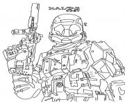 Coloriage Halo Spartan 839x1024 dessin