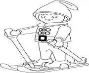playmobil ski dessin à colorier