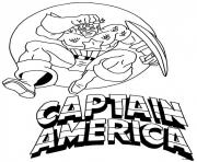 captain america avec logo dessin à colorier