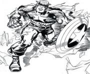 Coloriage colorier captain america 292 dessin