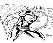 colorier captain america 50 dessin à colorier