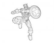 Coloriage colorier captain america 279 dessin