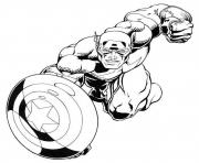 Coloriage colorier captain america 21