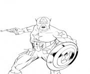 Coloriage colorier captain america 31 dessin