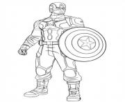 Coloriage captain america 14 dessin