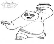 Coloriage kung fu panda maitre grue dessin