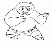 Coloriage kung fu panda po dessin