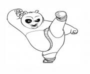 Coloriage kung fu panda monsieur ping dessin