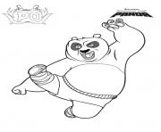 Coloriage maitre singe monkey kung fu panda dessin