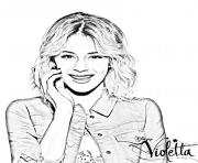 Coloriage Violetta fait un shooting photo dessin