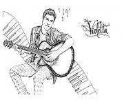 violetta thomas guitare dessin à colorier
