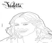 Coloriage violetta fait clin doeil dessin