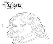 Coloriage violetta fait un bisous dessin